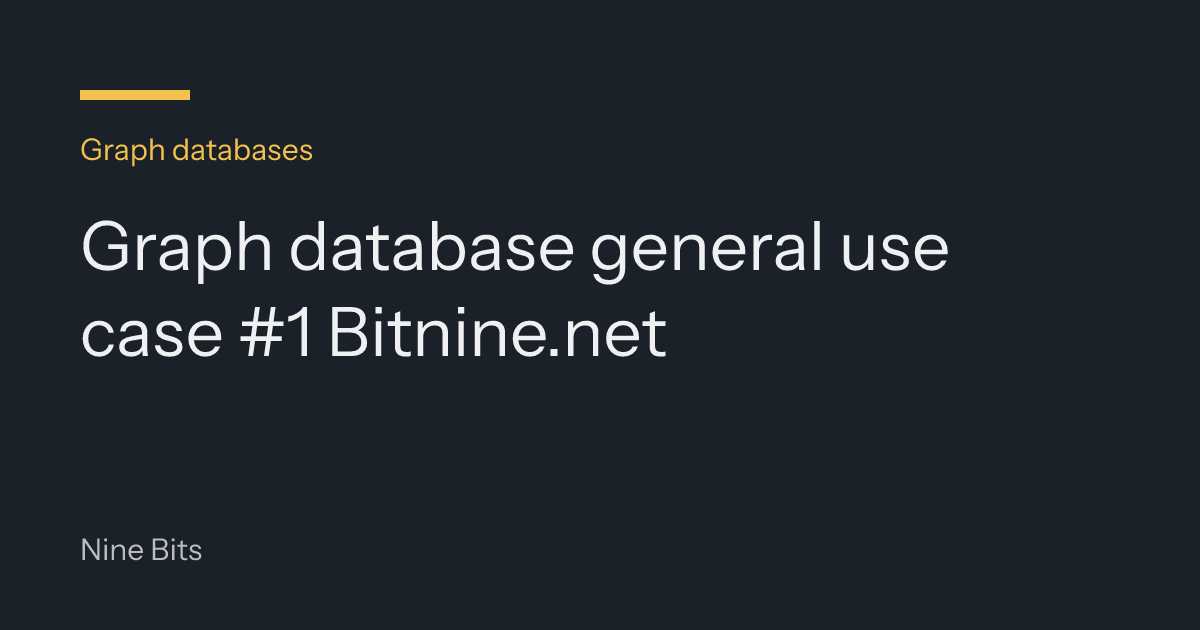 Graph database general use case #1 Bitnine.net